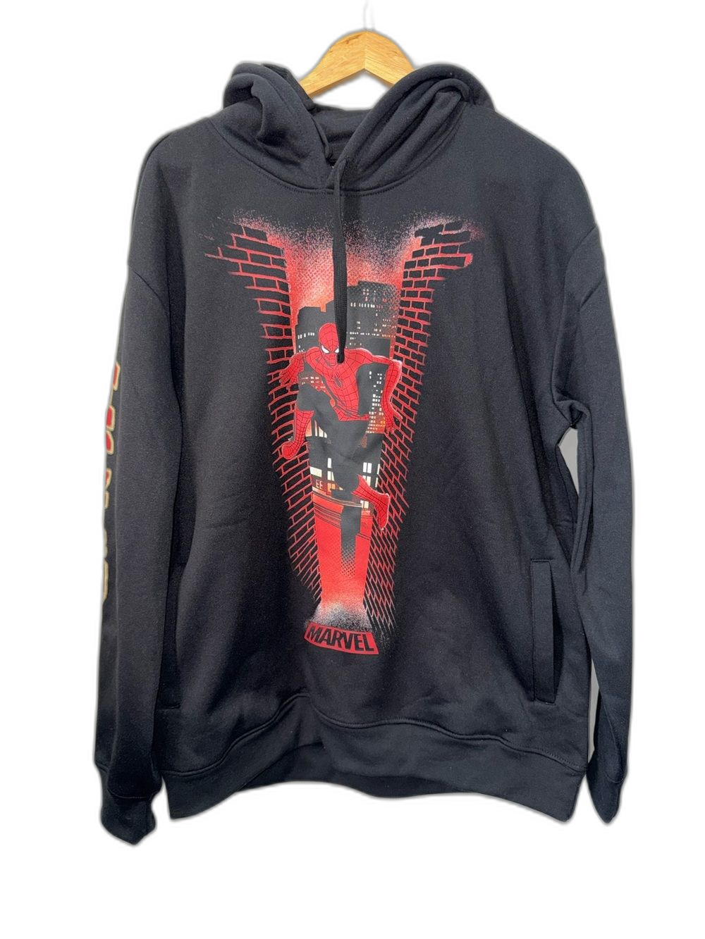 Marvel Ecko Black Hoodie with Red Spider-Man Graphic Mens Size XL NWT !